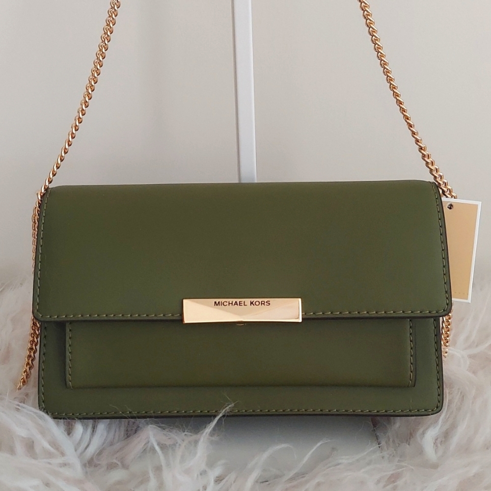 MICHAEL KORS Smokey Olive Green Crossbody Bag